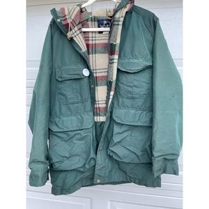 Woolrich Plaid Raincoat